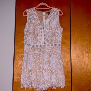 White Lace Wedding Romper